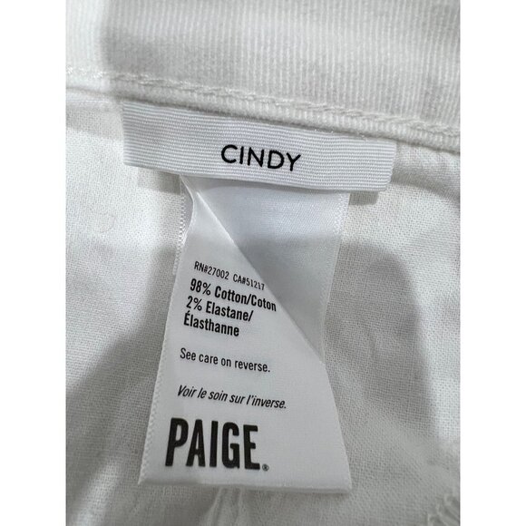 New PAIGE Size 31 Cindy - Tonal Ecru Double Back Belt Loop off-white **Stain** - Picture 13 of 14